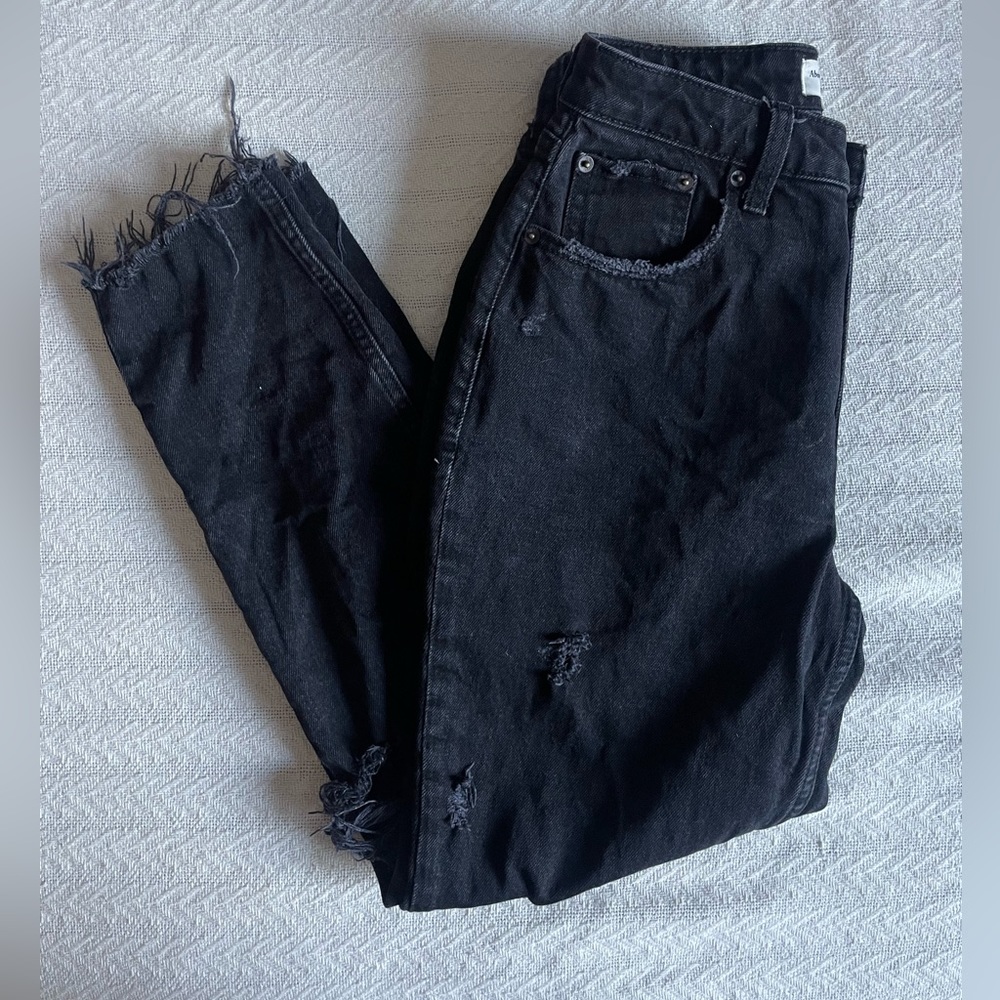 Abercrombie & Fitch skinny high rise curve love distressed Jeans